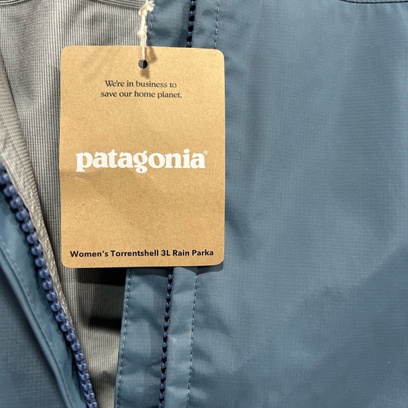 Patagonia Women's XL Torrentshell 3L Rain Parka Utility Blue Jacket NWT - Picture 6 of 10